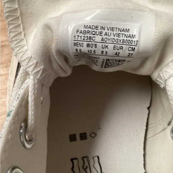 Carhartt Wip Chuck Converse Low Top Sneakers in White and Mint. 238 - Picture 3 of 7